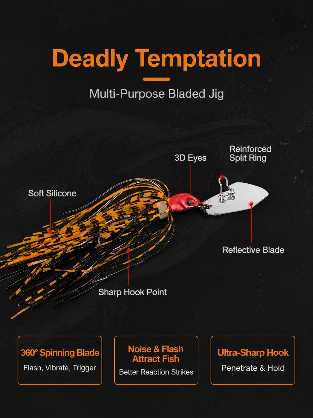 Spinnerbait Lure Set Silicone  - Fishing Lure Blade Bait recension och pris