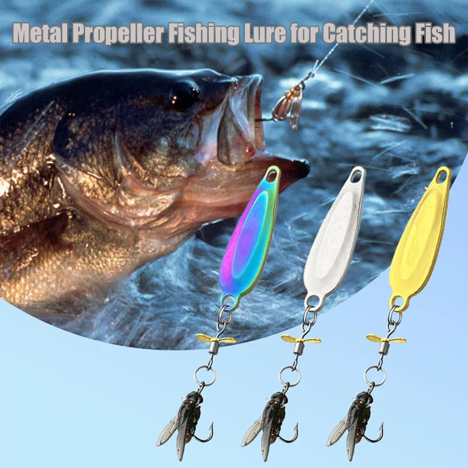 3 Pack Metal Spinner Baits 3D  - Fishing Lure Blade Bait recension och pris