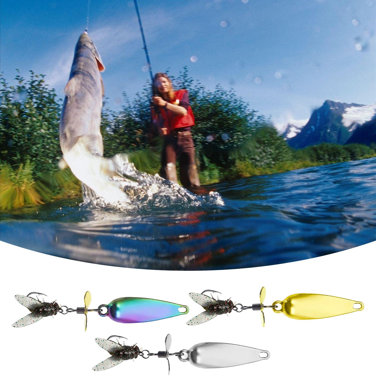 3 Pack Metal Spinner Baits 3D  - Fishing Lure Blade Bait recension och pris