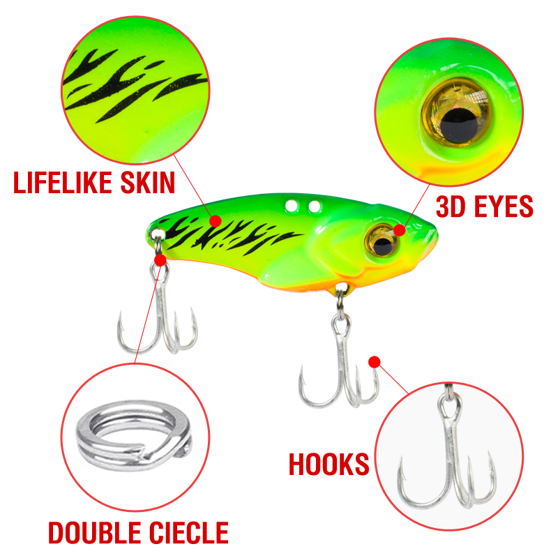 6PCS Metal VIB Lure 5g 7g 10g  - Fishing Lure Spoon recension och pris