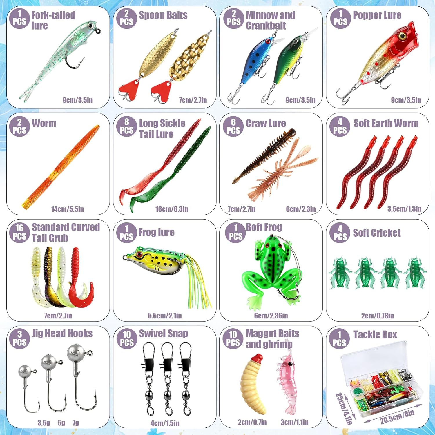 71Pcs Fishing Lures Kit with T - Fishing Lure Crankbait recension och pris