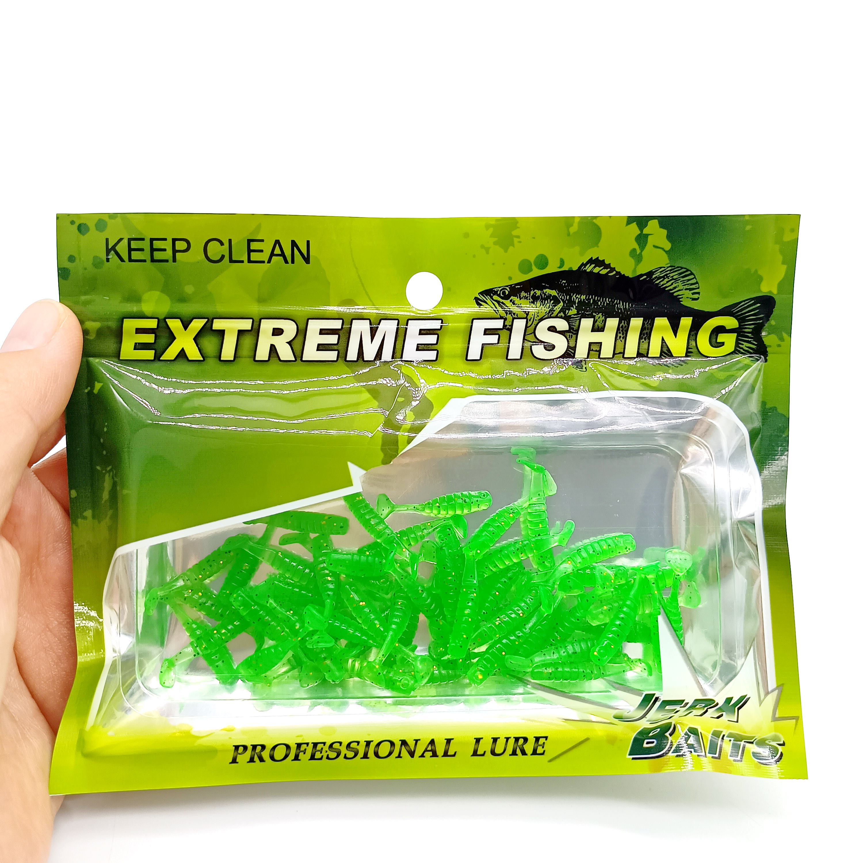 DUODUOYU 50PCS Mini T-tail Sof - Fishing Lure Soft Plastic recension och pris