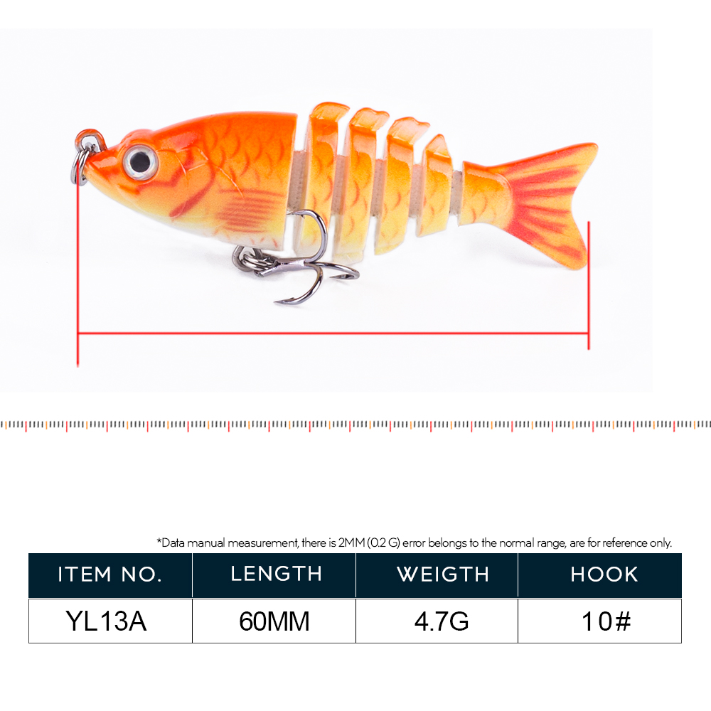 Mini Multi Jointed 6cm/4.7g Wo - Fishing Lure Popper recension och pris